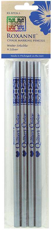 Water-Soluble Chalk Marking Pencils 4/Pkg Silver