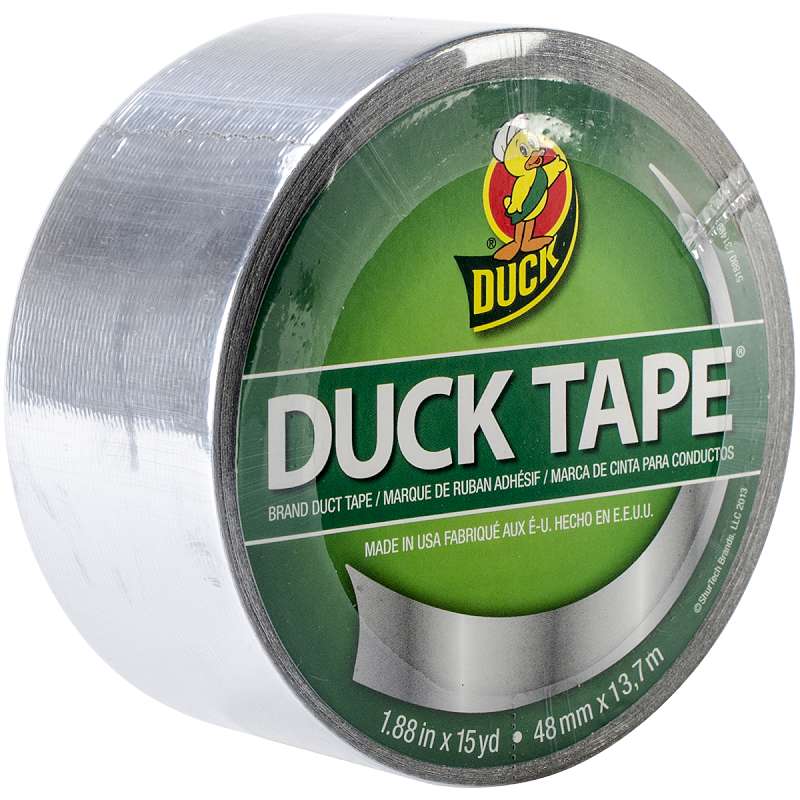 Bright Duck Tape 1.88"X15yd Silver Coin