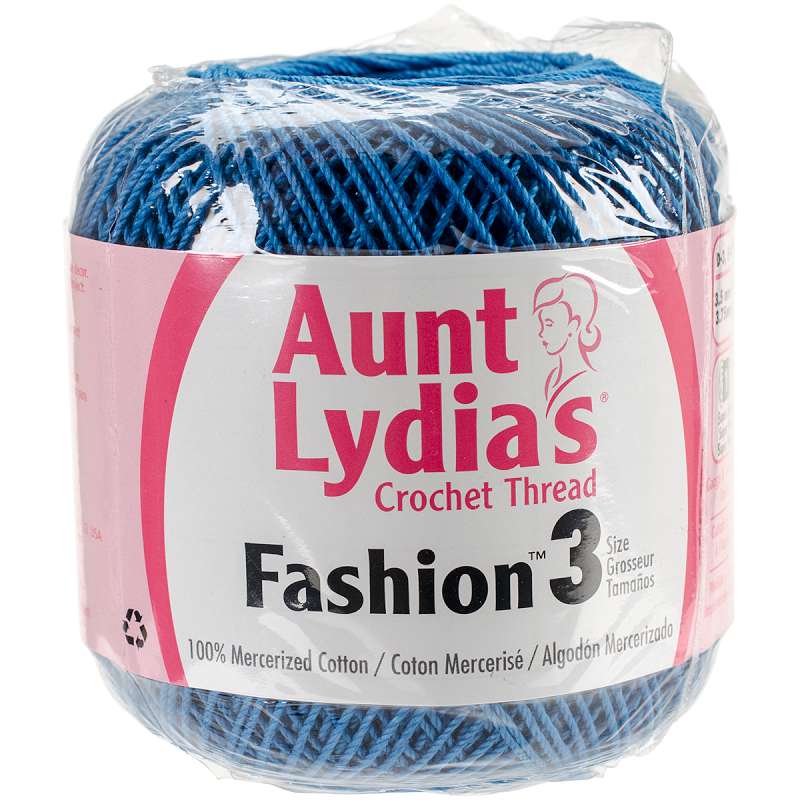 Aunt Lydia's Fashion Crochet Thread Size 3 Blue Hawaii