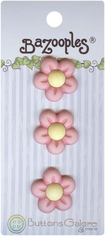 BaZooples Buttons Pink Flowers