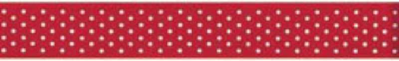 Swiss Dot Grosgrain Ribbon 5/8"X9' Red