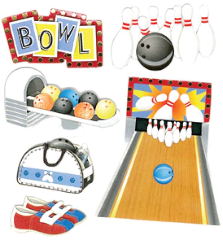 Jolee's Boutique Dimensional Stickers Bowling Alley
