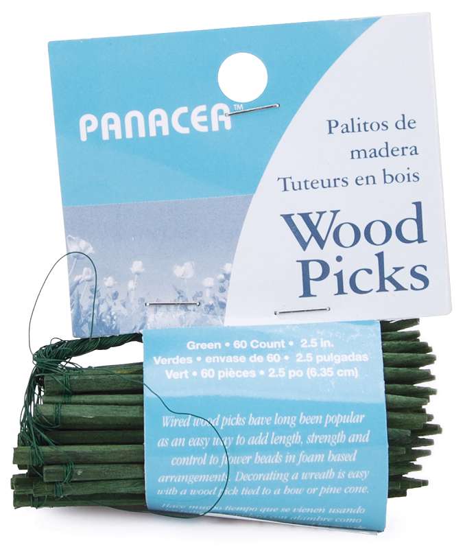 Wood Picks 2.5" 60/Pkg Green