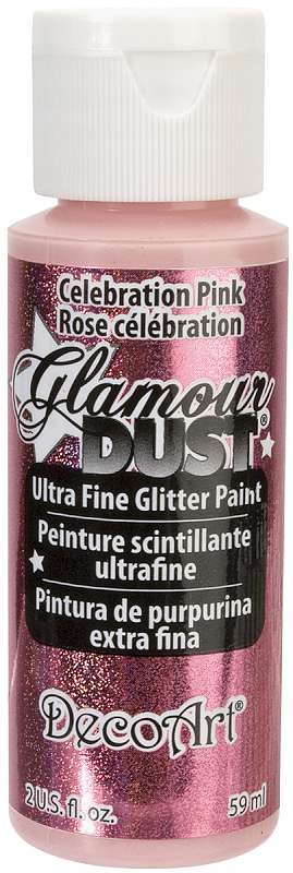 Glamour Dust Glitter Paint 2oz Celebration Pink
