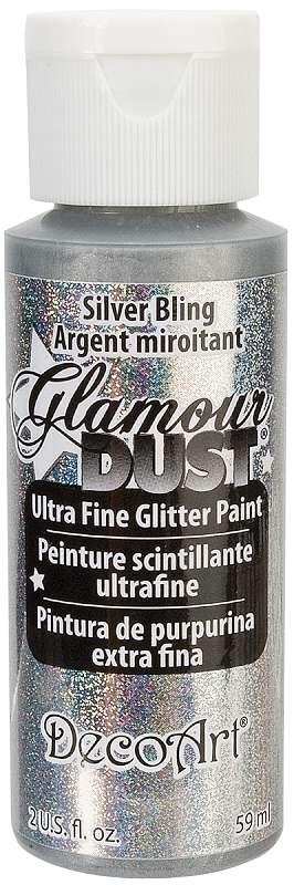 Glamour Dust Glitter Paint 2oz Silver Bling