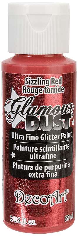 Glamour Dust Glitter Paint 2oz Sizzling Red