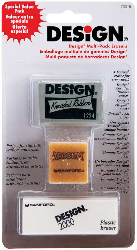Design Art Erasers 3/Pkg 