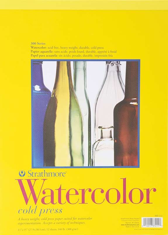 Strathmore Watercolor Paper Pad 11"X15" 12 Sheets