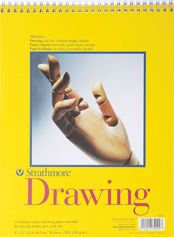 Strathmore Medium Drawing Spiral Paper Pad 9"X12" 50 Sheets