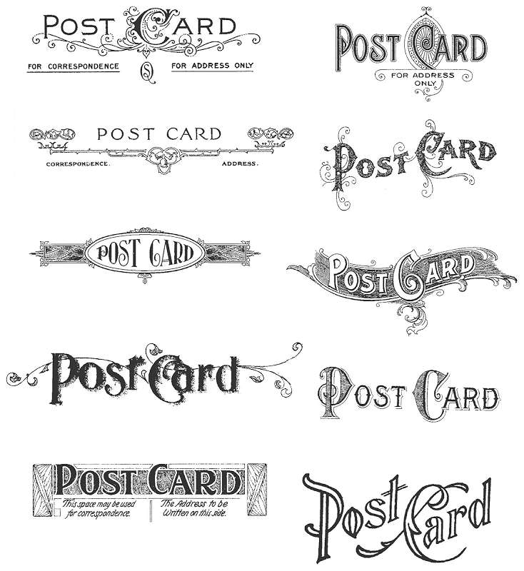 Tim Holtz Cling Stamps 7"X8.5" Postcards