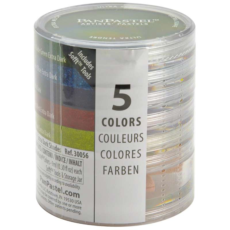 PanPastel Ultra Soft Artist Pastel Set 9ml 5/Pkg Extra Dark Shades