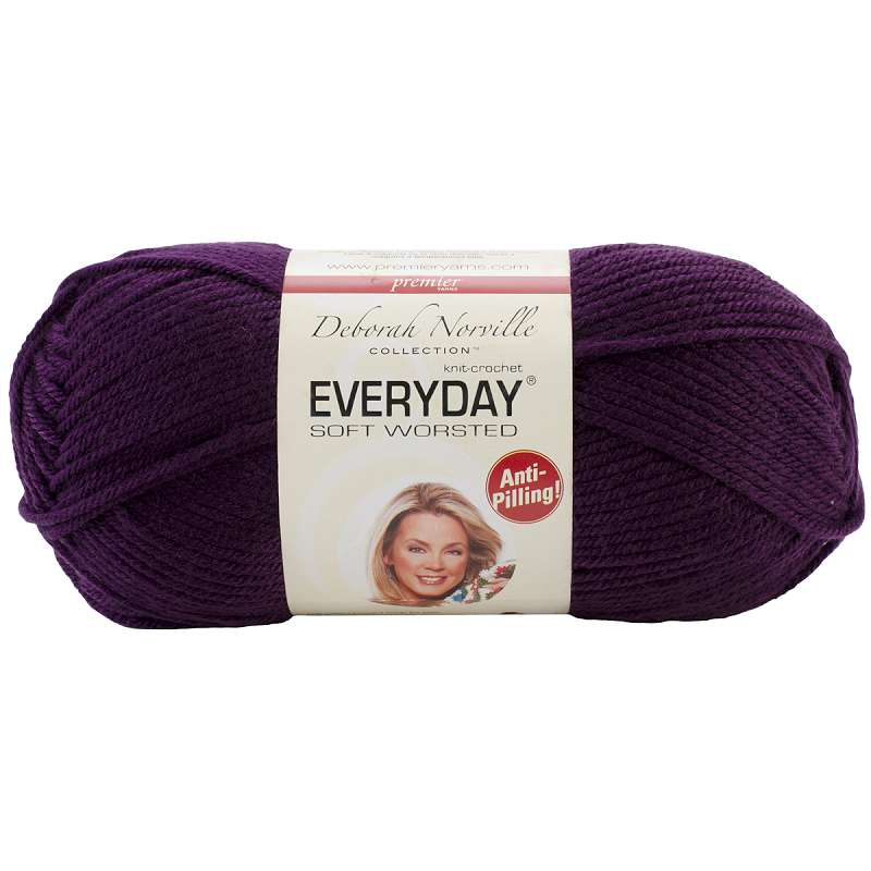 Deborah Norville Collection Everyday Solid Yarn Aubergine