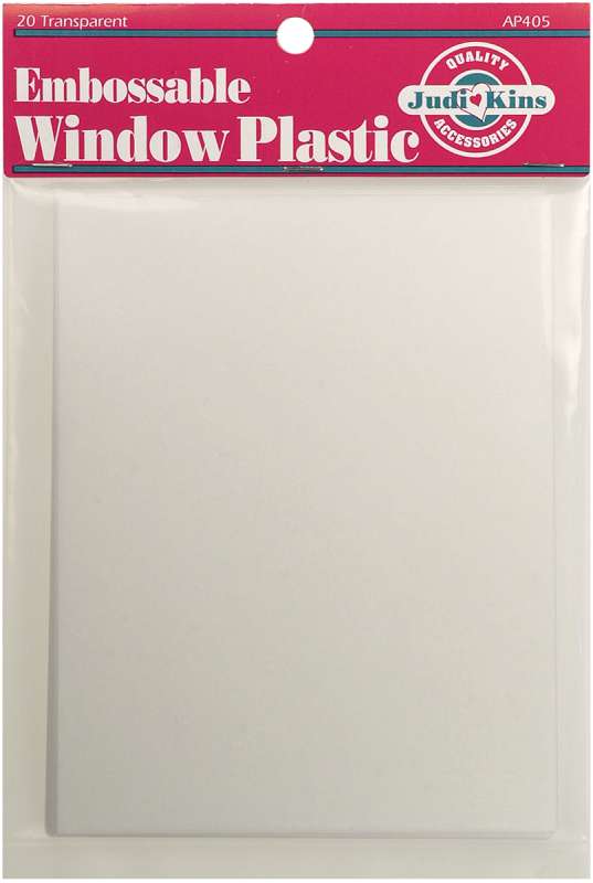 Embossable Window Plastic Sheets 4.25"X5.5" 20/Pkg Clear