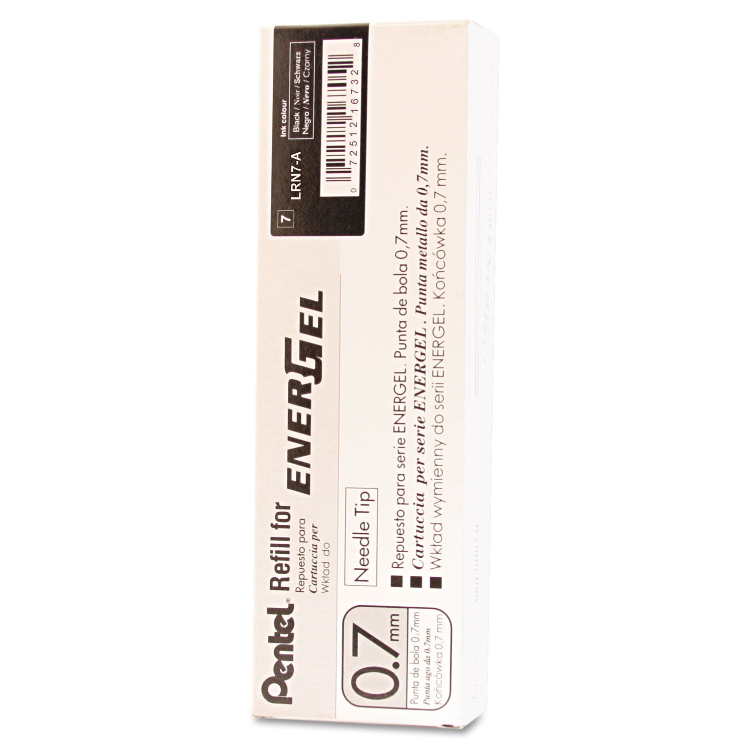 Pentel® Refill for Pentel EnerGel Retractable Liquid Gel Pens, Medium, Black Ink