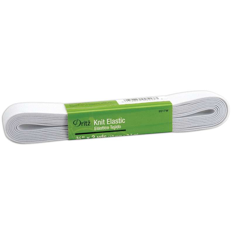 Knit Elastic 3/4"X3yd White