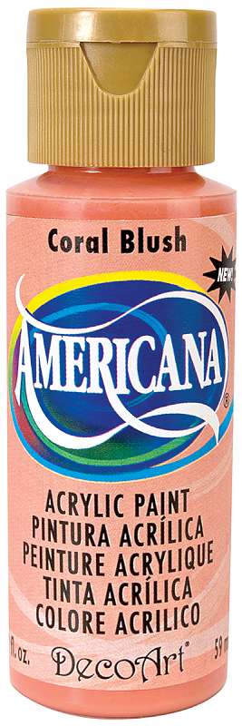 Americana Acrylic Paint 2oz Coral Blush - Opaque