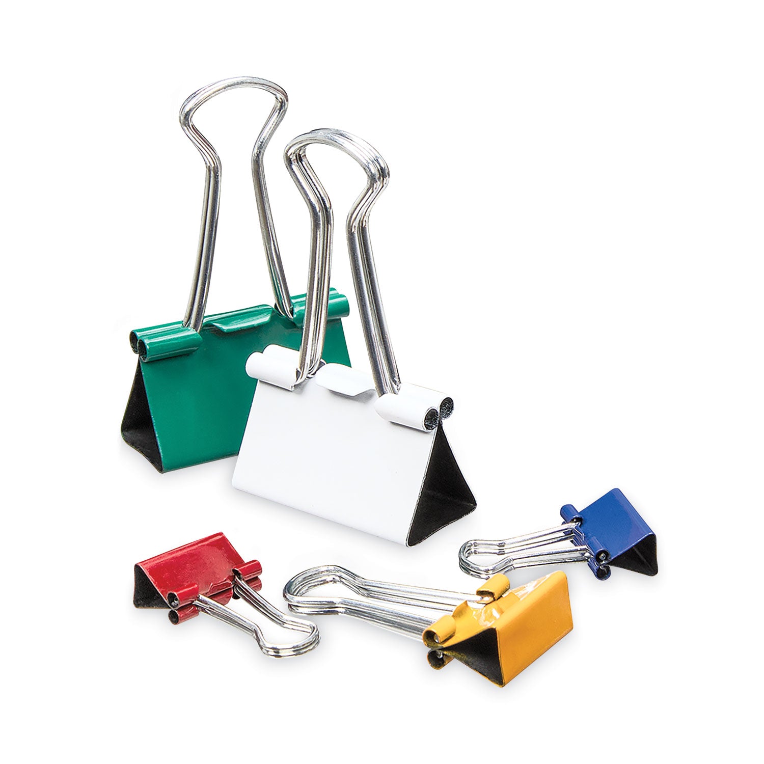 Universal® Assorted Binder Clips, Mini/Small/Medium, Assorted Colors, 30/Pack
