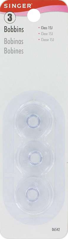 Plastic Class 15J Bobbins 3/Pkg