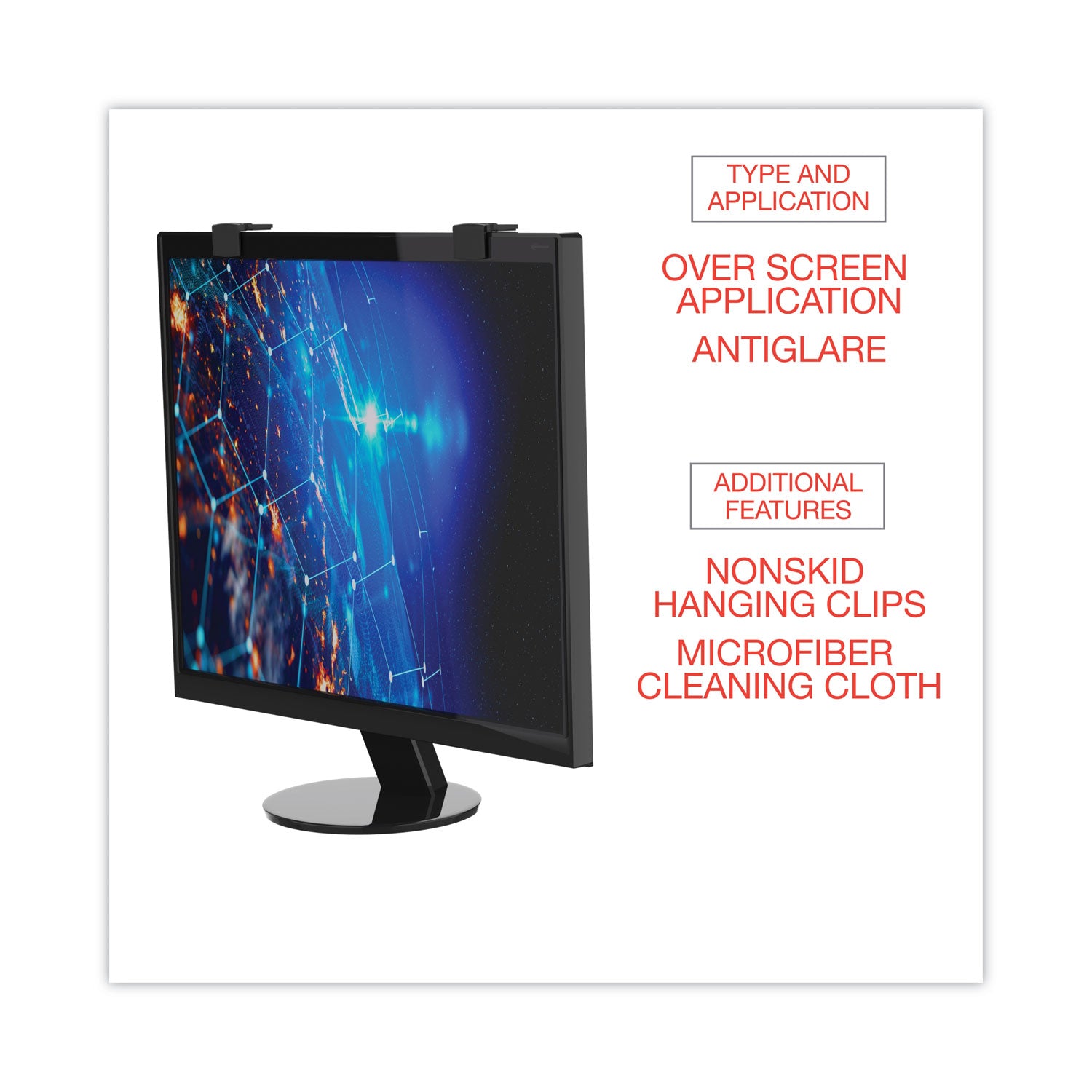 Innovera® Protective Antiglare LCD Monitor Filter, Fits 17"-18" LCD Monitors
