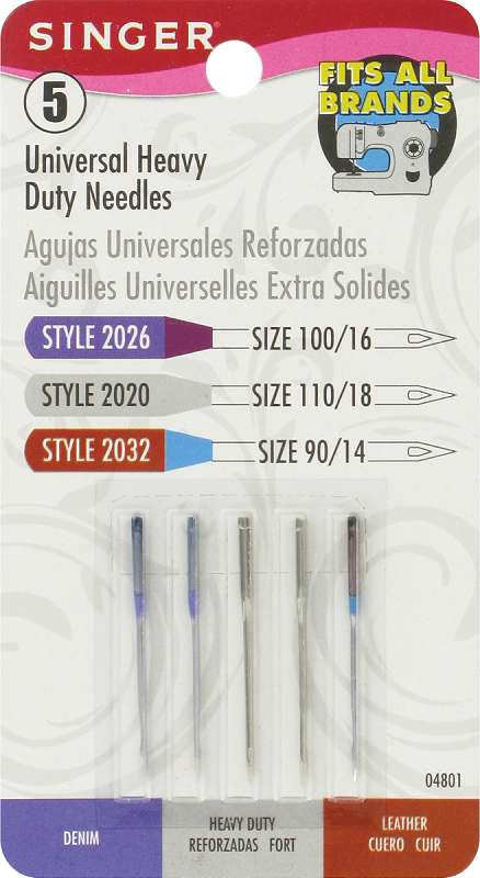 Universal Heavy-Duty Machine Needles 5/Pkg
