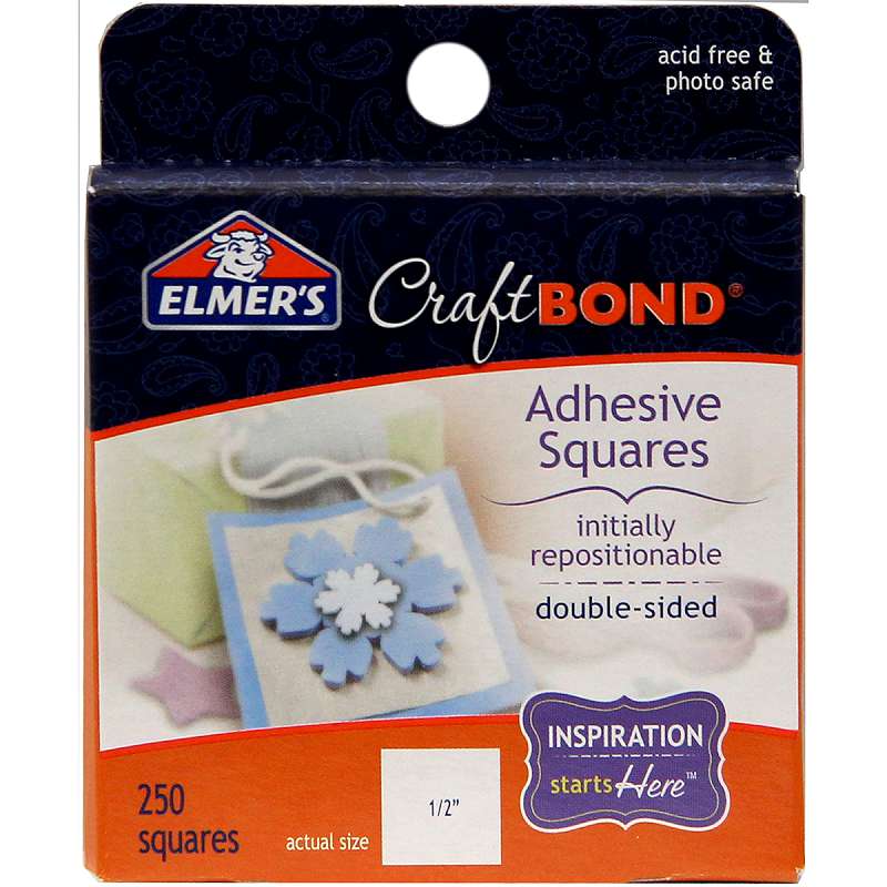 Elmer's CraftBond(R) Adhesive Squares .5"X.5" 250/Pkg