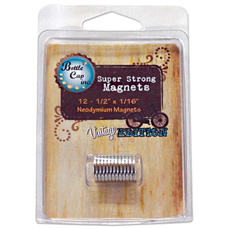 Vintage Magnets .5" Discs 12/Pkg 