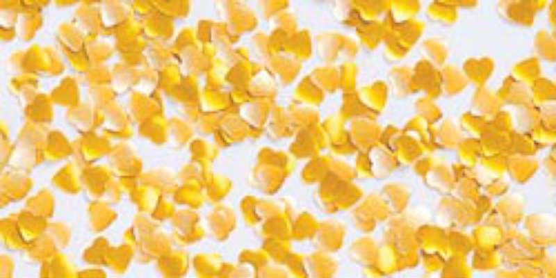 Edible Glitter .04oz Gold Hearts