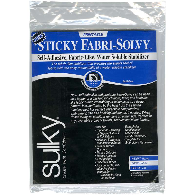 Sticky Fabri-Solvy Stabilizer 20"X36"