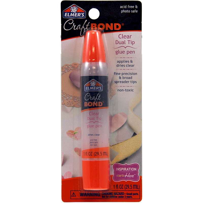Elmer's CraftBond(R) Clear Dual Tip Glue Pen 1oz