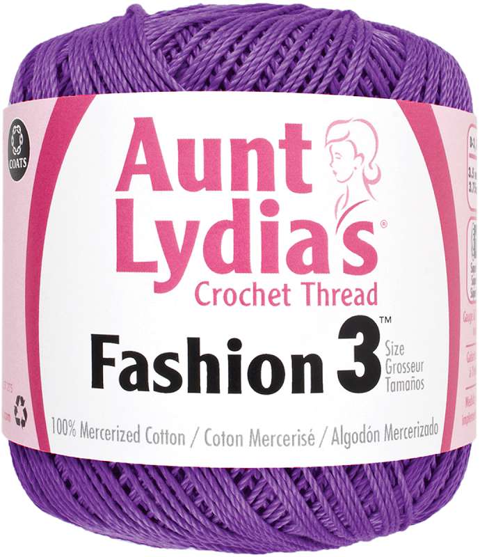 Aunt Lydia's Fashion Crochet Thread Size 3 Purple