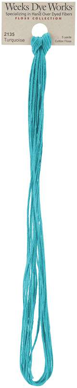Weeks Dye Works 6-Strand Embroidery Floss 5yd-Turquoise