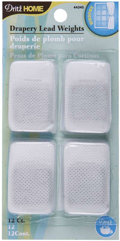 Drapery Lead Weights Covered 1" 12/Pkg  