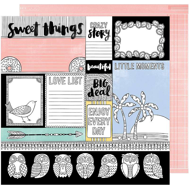 Amy Tan Oh Happy Life Double-Sided Cardstock 12"X12" Big Deal