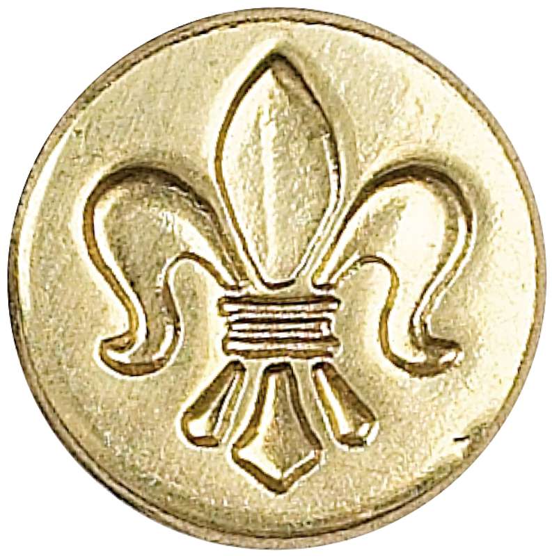 Decorative Sealing Coin .75" Fleur De Lis