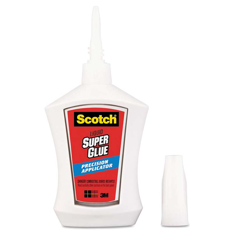 Scotch® Super Glue Liquid, Precision Applicator, 0.14 oz