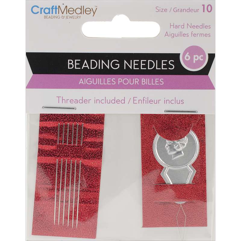 Beading Needles W/Threader Size 10 6/Pkg