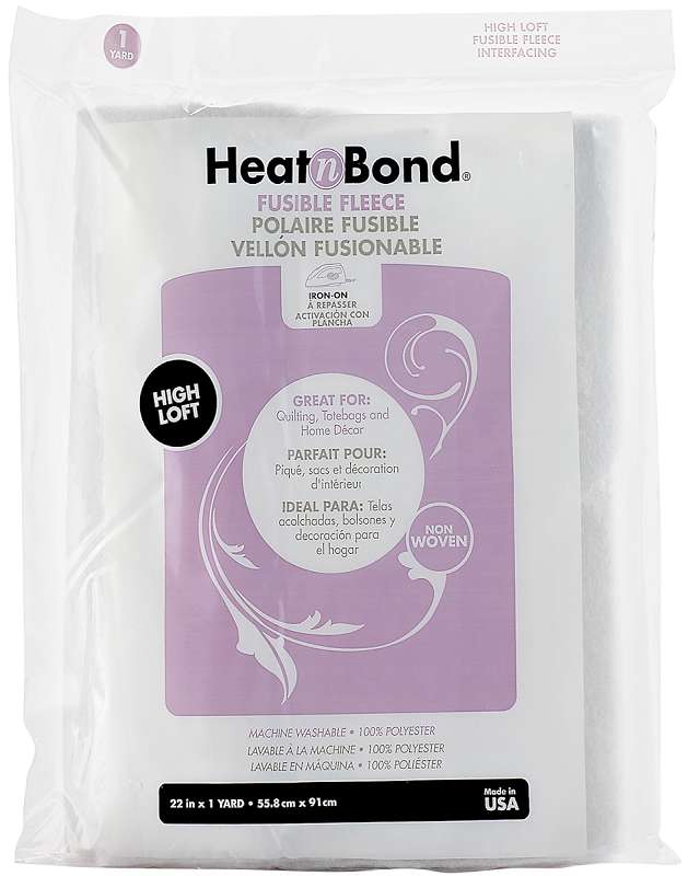 Heat'n Bond Iron-On Fusible Fleece High Loft 22"X36"