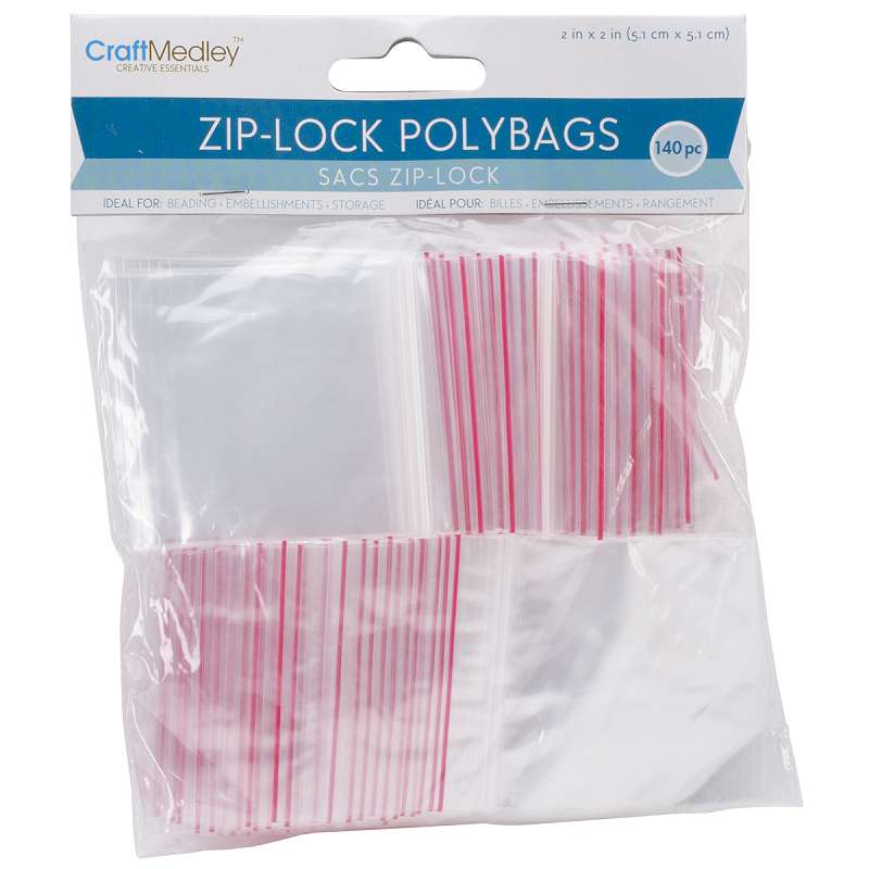 Ziplock Polybags 140/Pkg 2"X2" Clear