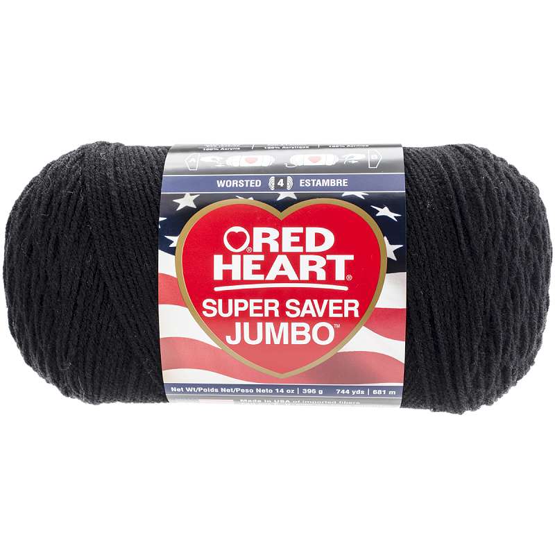 Red Heart Super Saver Yarn Black