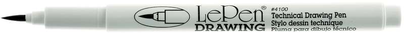 Le Pen Technical Drawing Open Stock Brush Black
