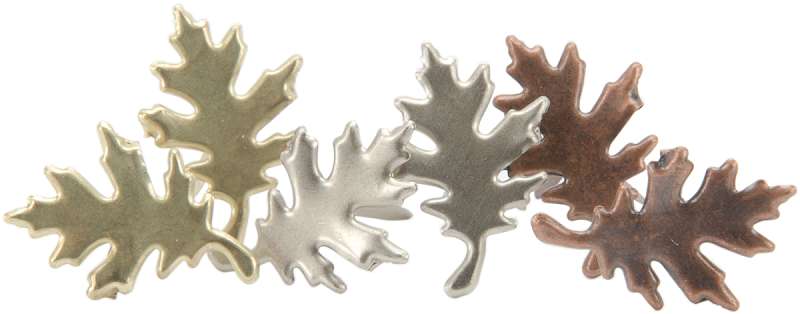 Metal Paper Fasteners 25/Pkg Leaves - Antique