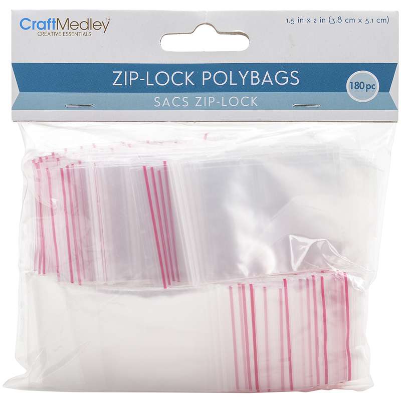 Ziplock Polybags 180/Pkg 1.5"X2"  Clear