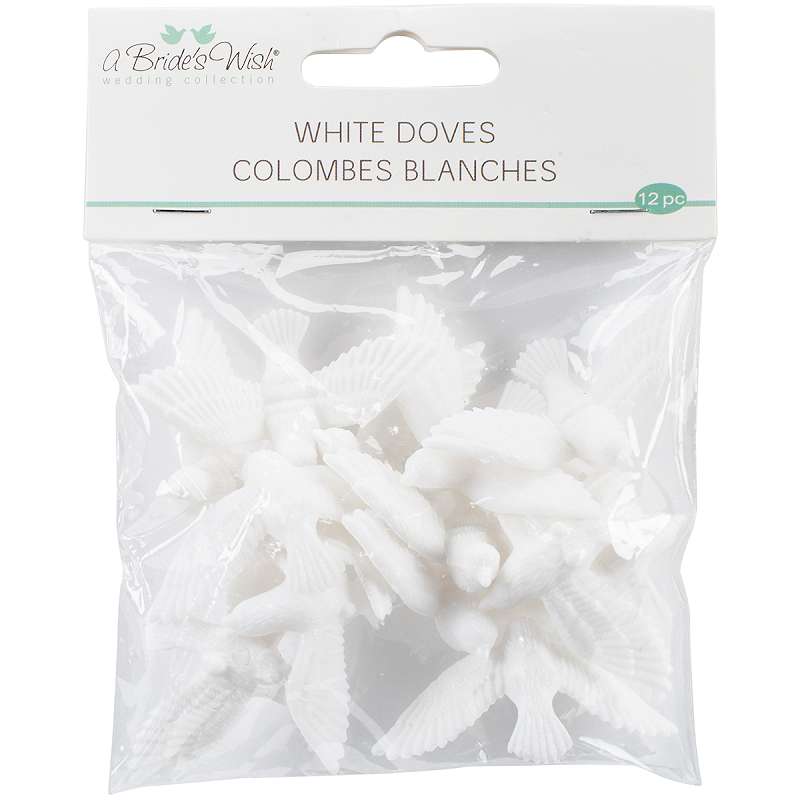 White Doves 2" 12/Pkg 