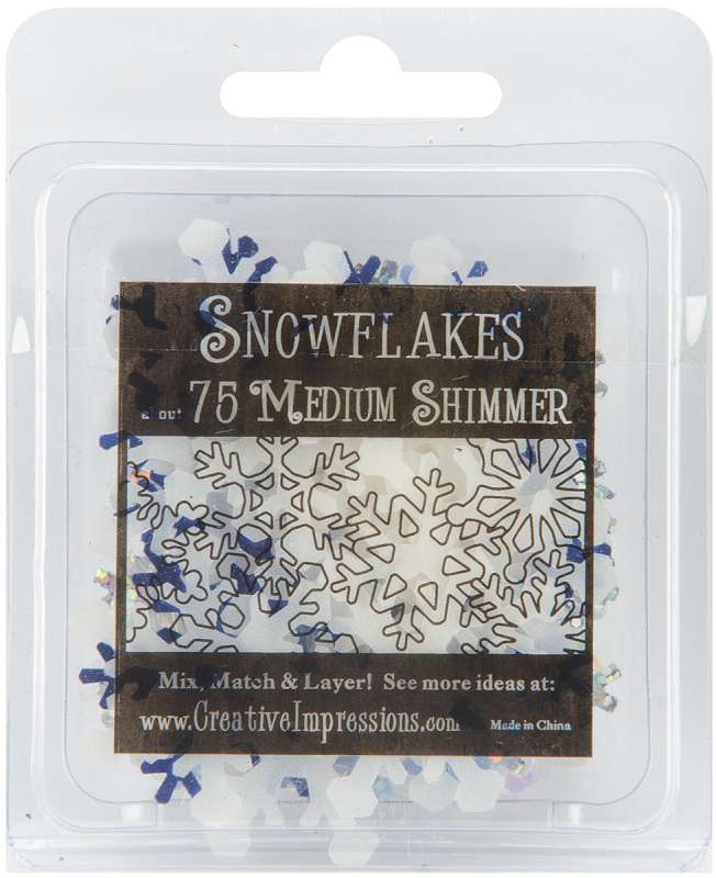 Medium Shimmer Snowflakes 1.25" 75/Pkg 