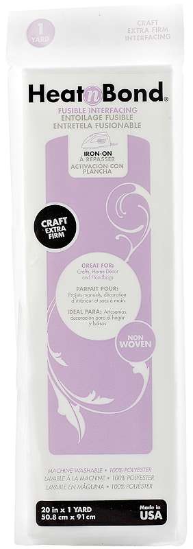 Heat'n Bond Craft Extra Firm Iron-On Fusible Interfacing 20"X36"
