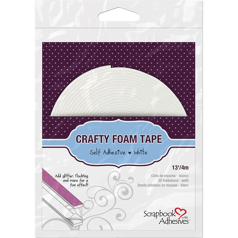 Scrapbook Adhesives Crafty Foam Tape Roll White, .375"X13'