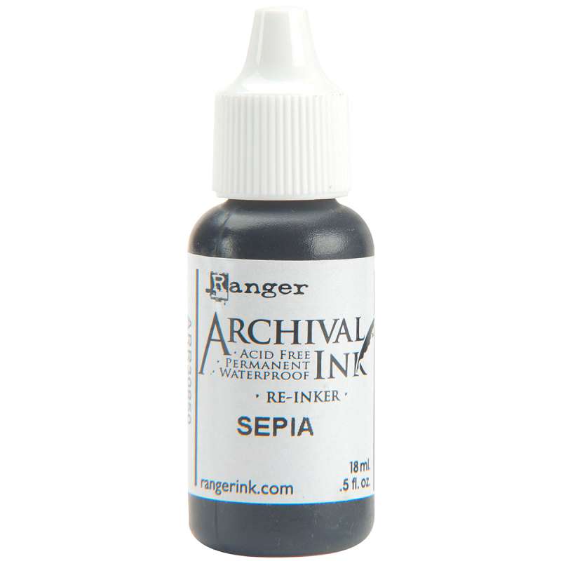 Archival Pad Re-Inker .5oz Sepia