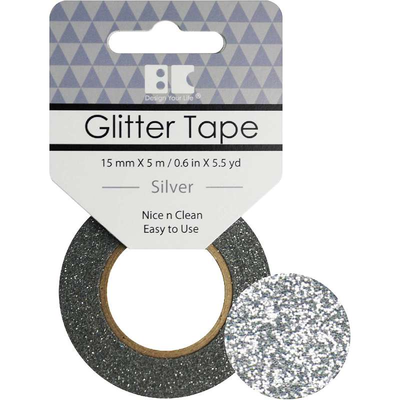 Best Creation Glitter Tape 15mmX5m Silver