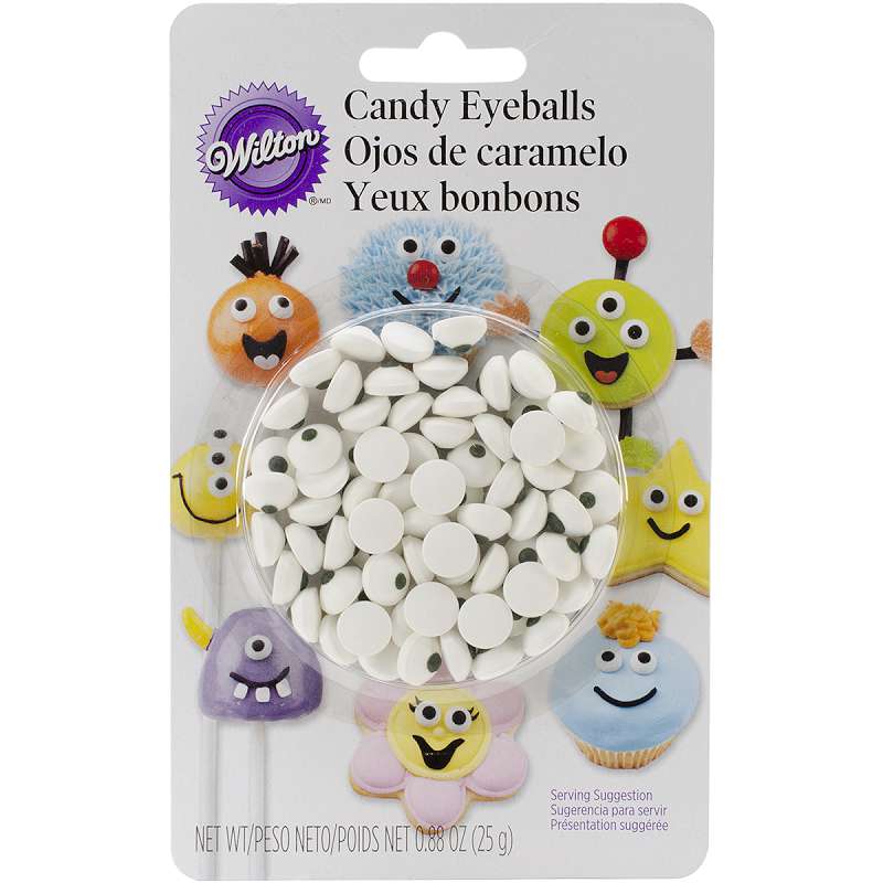Candy Decorations 50/Pkg White Eyeballs