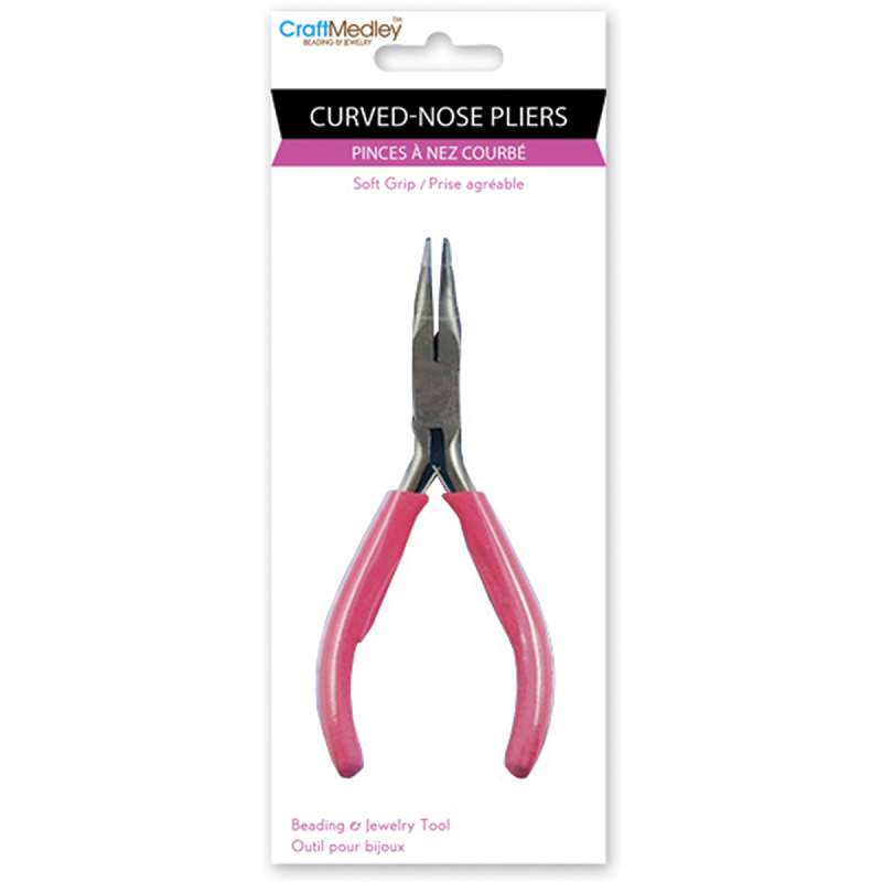 Curved Nose Pliers W/Soft Grip Handle 4.75"